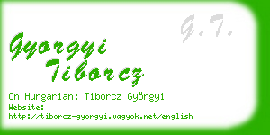 gyorgyi tiborcz business card